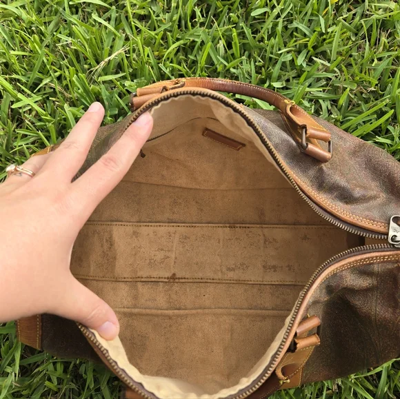 Etro Vintage 16” Travel Duffle Bag – Paisley & Leather – Rehab Project - Picture 14 of 15